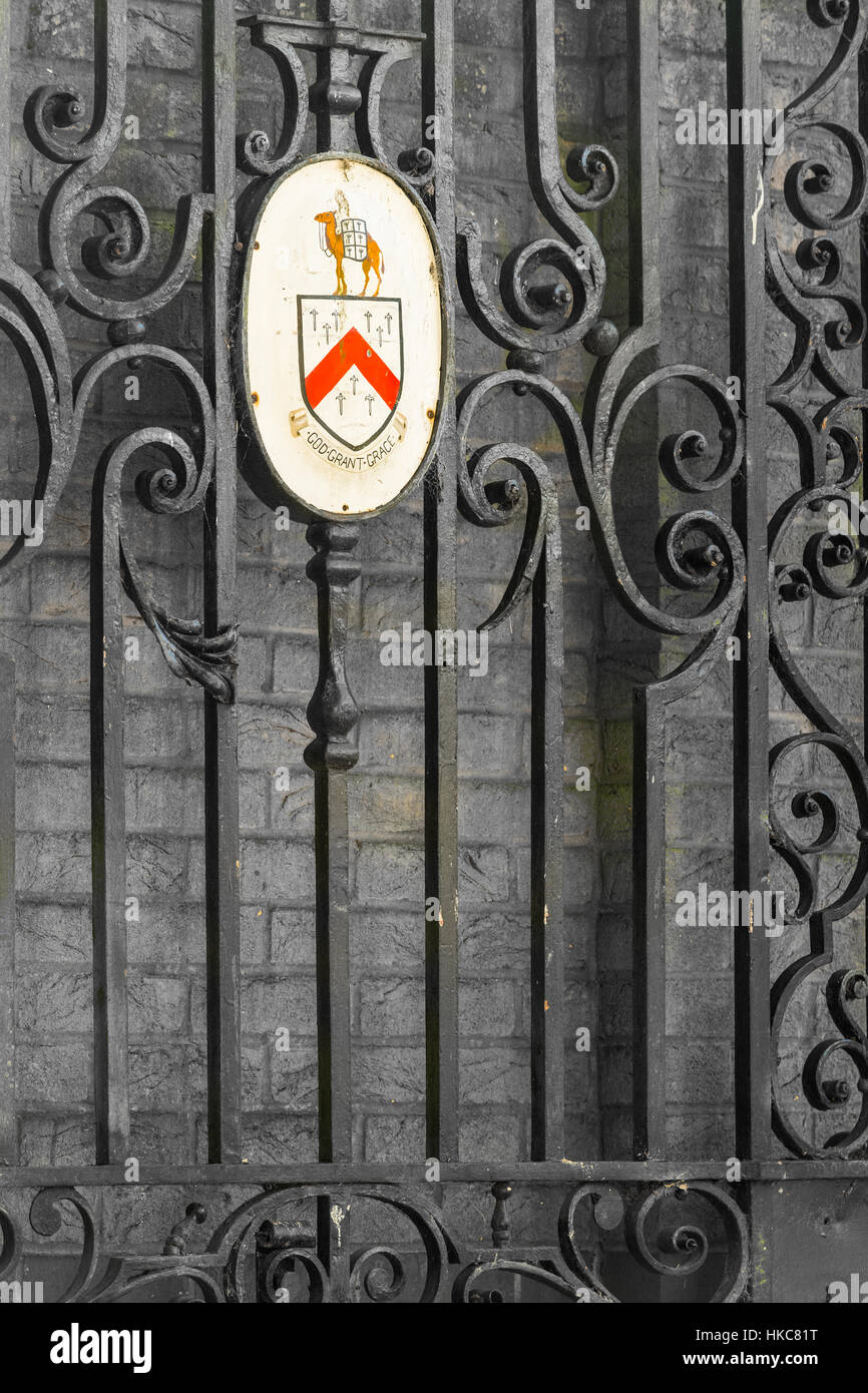 L'insigne de l'école Oundle Banque D'Images