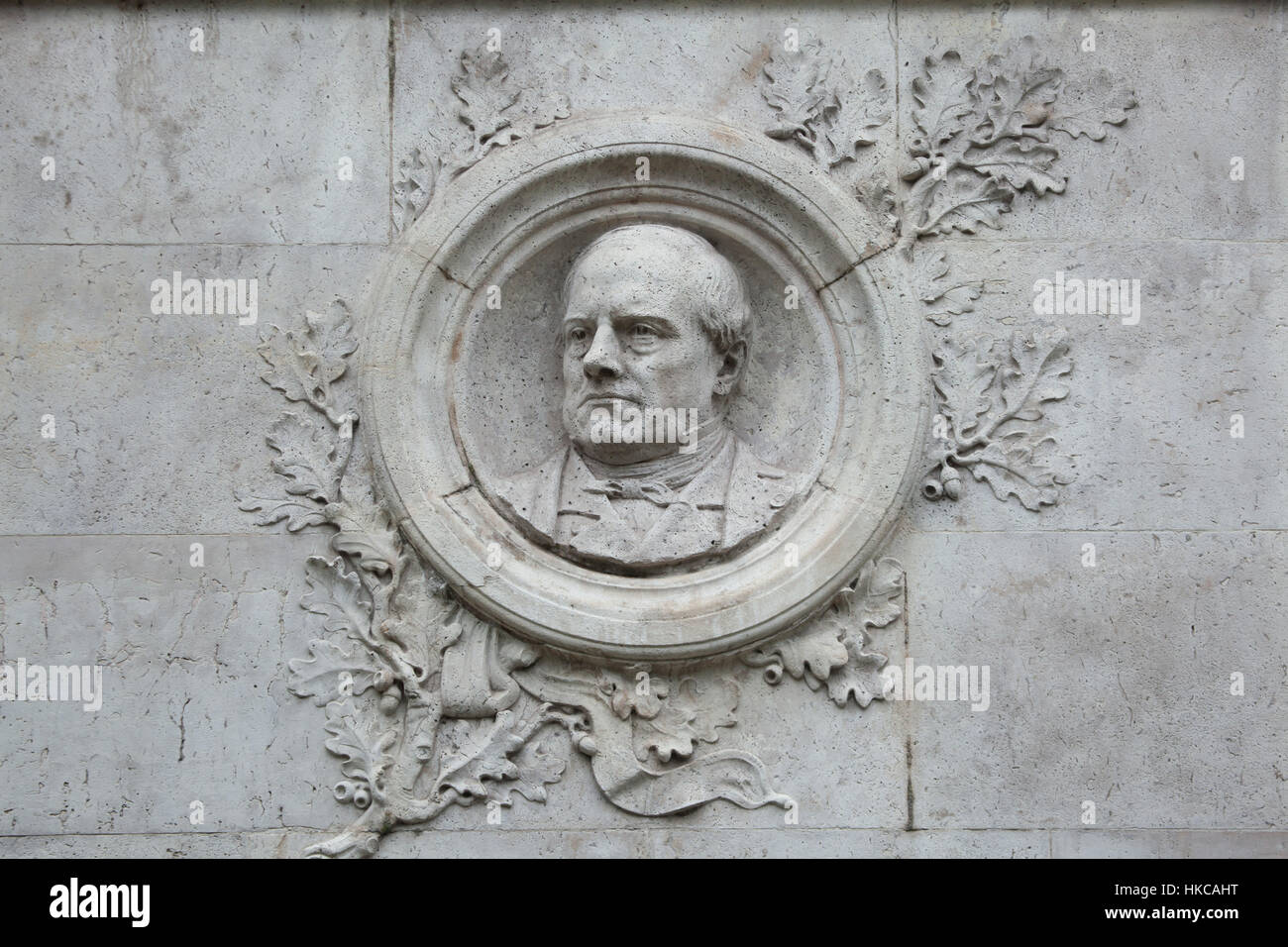 Sculpteur français Antoine-Louis Barye. Détail du monument à Antoine-Louis Barye conçu par Laurent Marqueste à Paris, France. Banque D'Images
