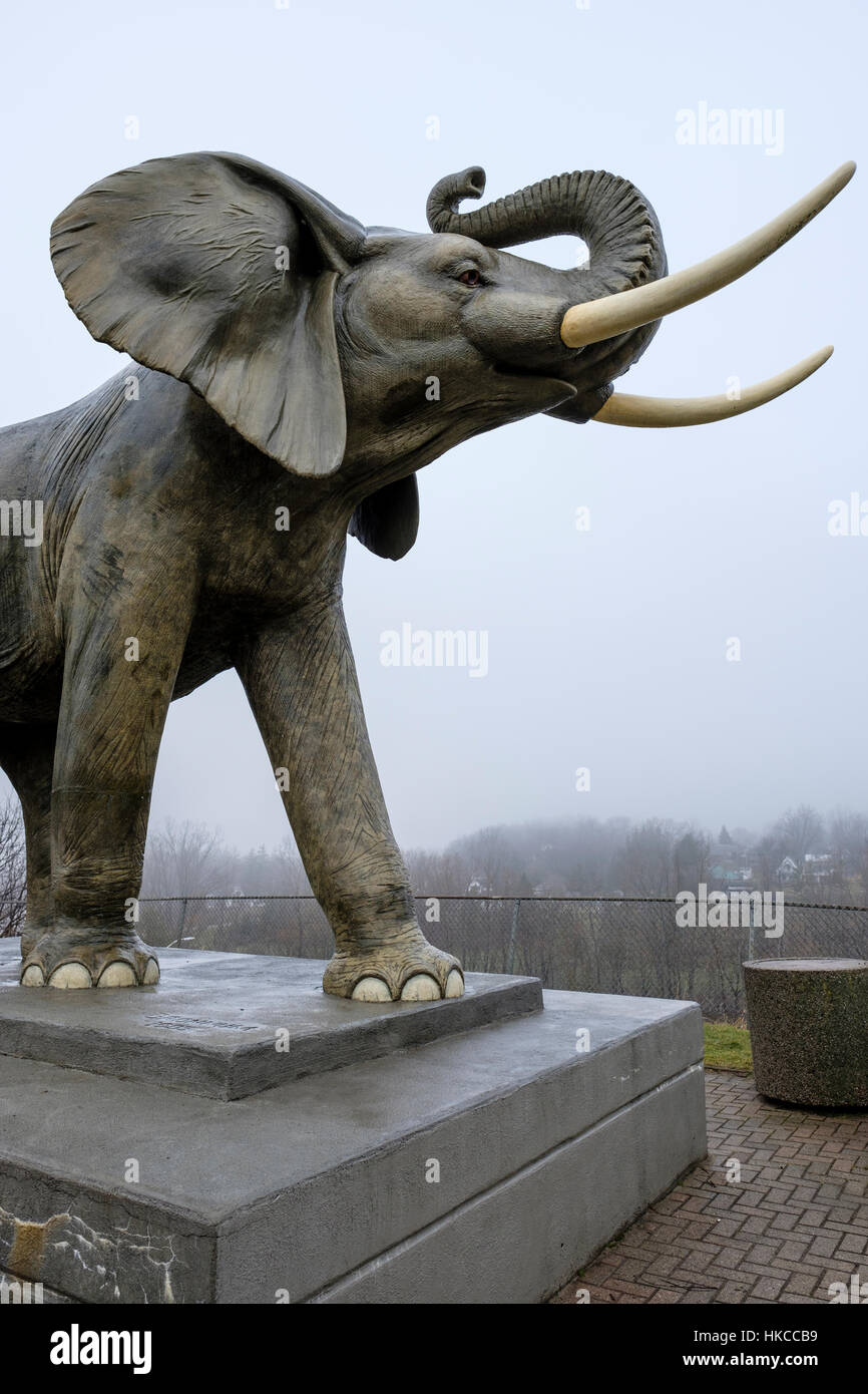 Jumbo l'éléphant. Cette statue célèbre le fameux Jumbo, l'éléphant, tué