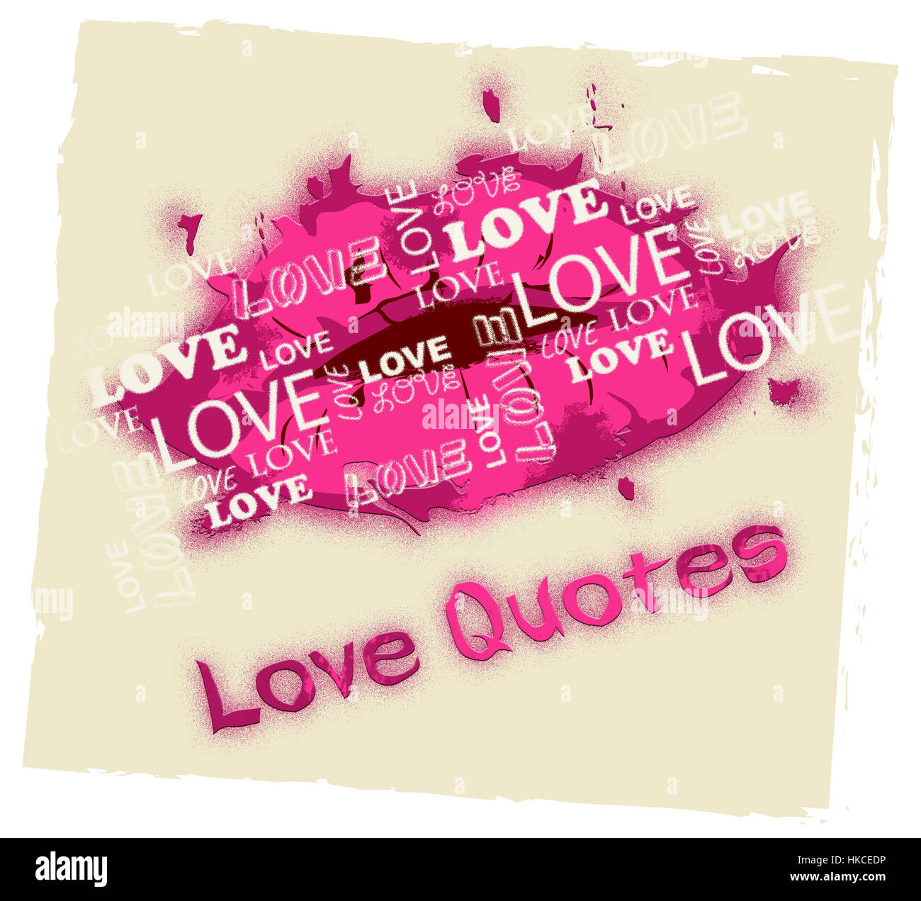 Citations D Amour Levres Montre L Inspiration Et L Affection D Amour Photo Stock Alamy