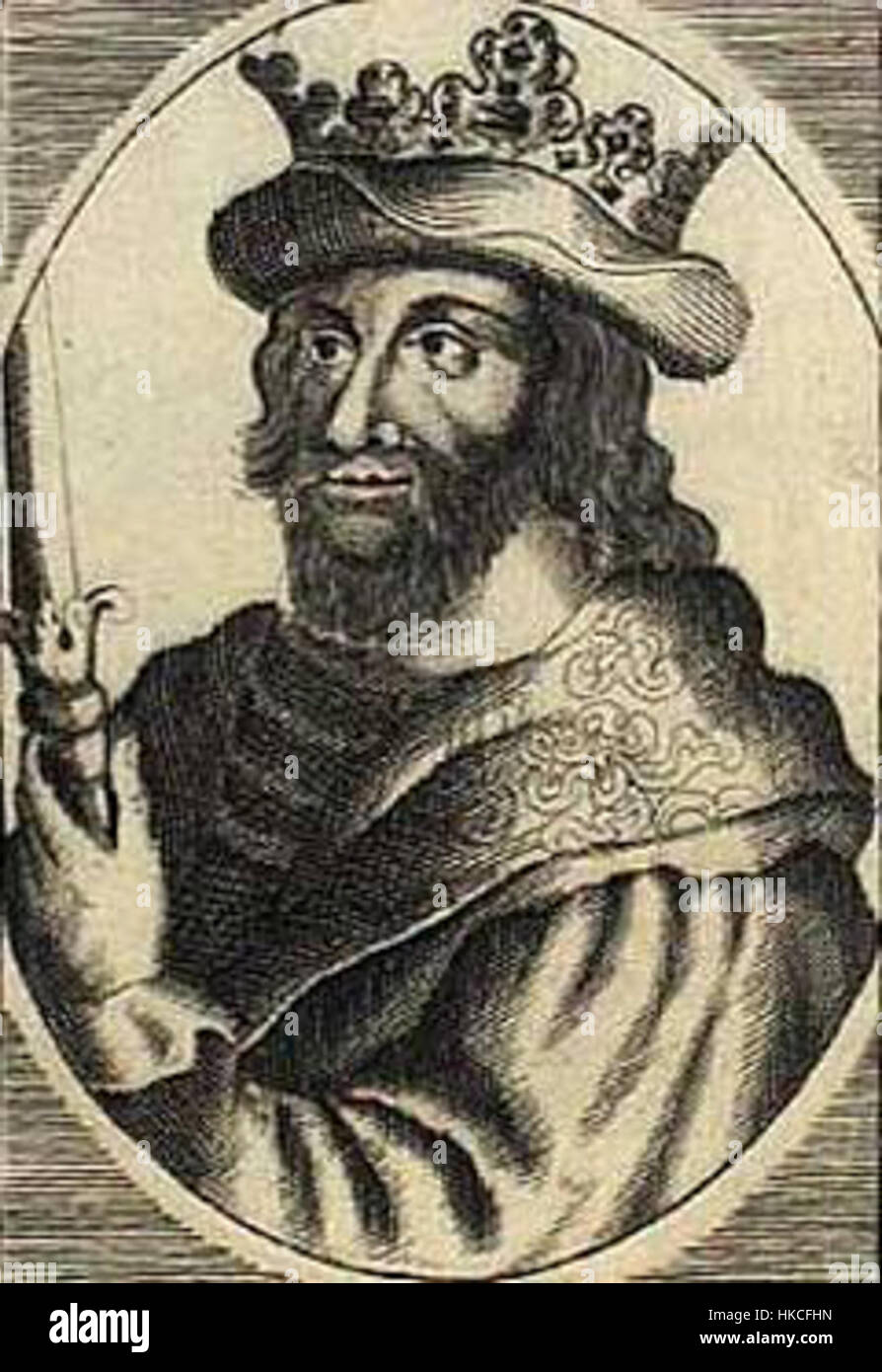 Le tableau 'Svend Estridsen' représente le roi danois du XIe siècle, Svend Estridsen, connu pour son règne à l'époque viking et son influence sur l'histoire médiévale du Danemark. Banque D'Images