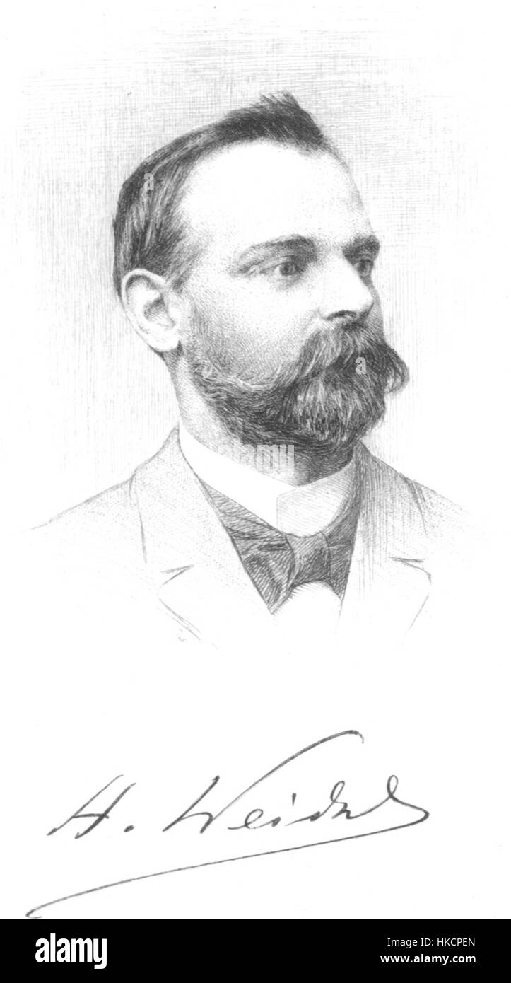 Hugo Weidel (1849-1899) est un artiste remarquable du XIXe siècle. Ses œuvres comprennent des paysages et des portraits, capturant l'essence de l'époque avec une approche réaliste et une attention aux détails. Cette peinture reflète son style distinctif et sa contribution à l'historique Banque D'Images