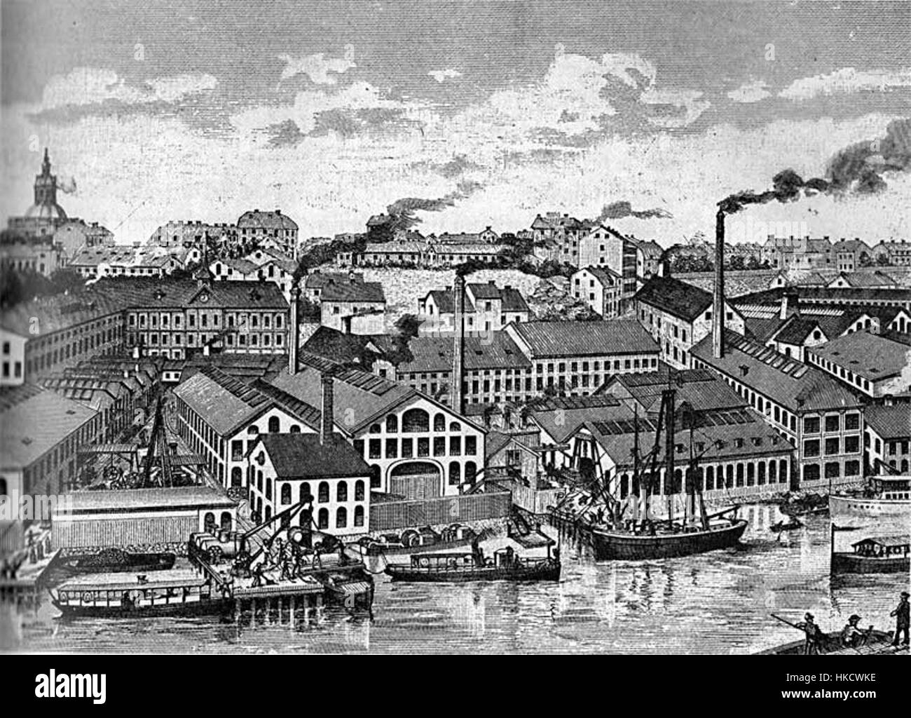 Cette image historique de 1893 capture un tracteur Bolinders, un tracteur mécanique utilisé dans l'agriculture. Il met en valeur les progrès industriels de la fin du XIXe siècle dans la technologie agricole. Banque D'Images