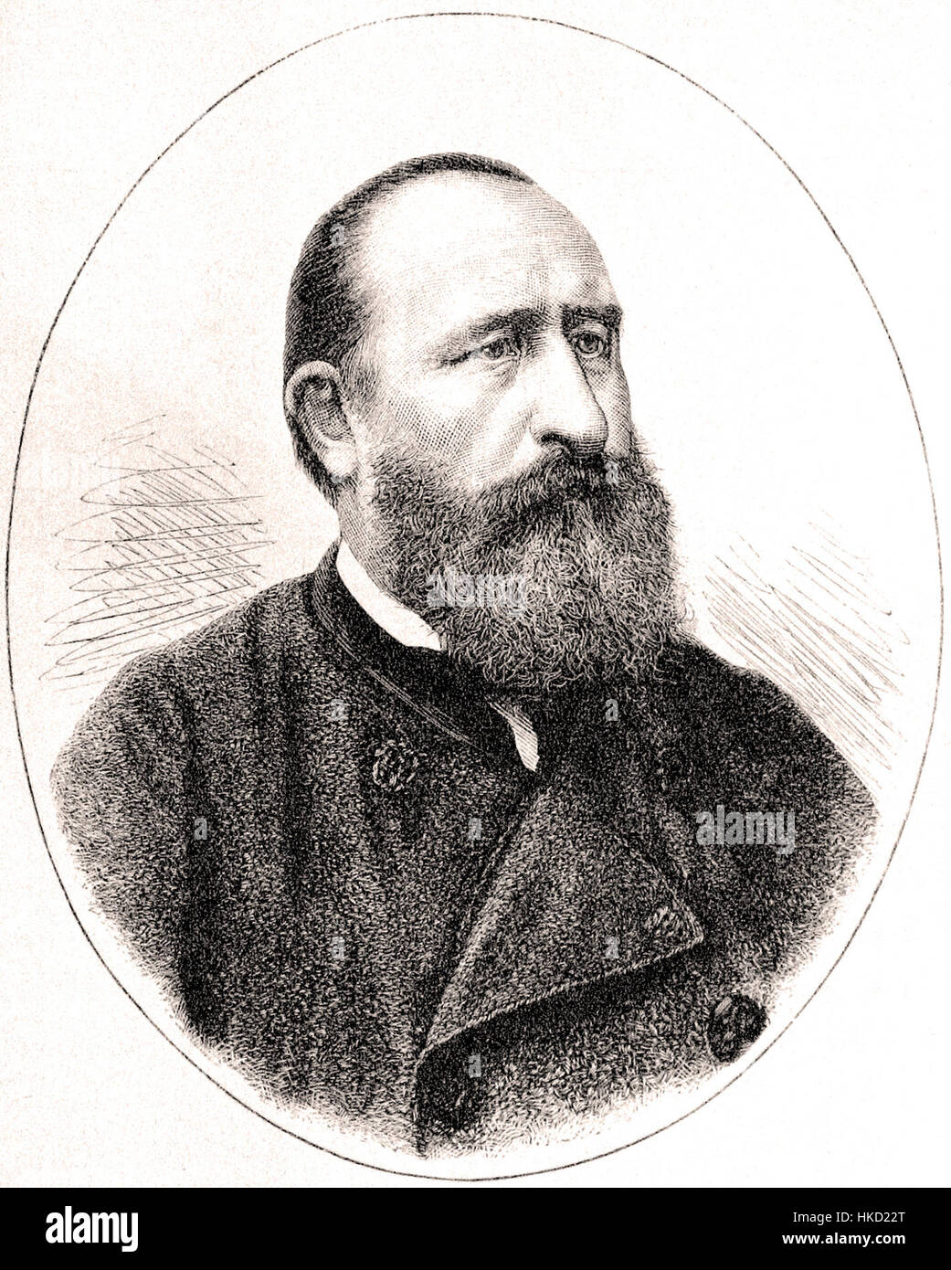 Alfred Edmund Brehm était un zoologiste allemand connu pour ses travaux sur la vie animale, en particulier son livre « la vie des animaux de Brehm ». Cette œuvre peut le représenter dans un contexte scientifique, reflétant ses contributions à la zoologie. Banque D'Images