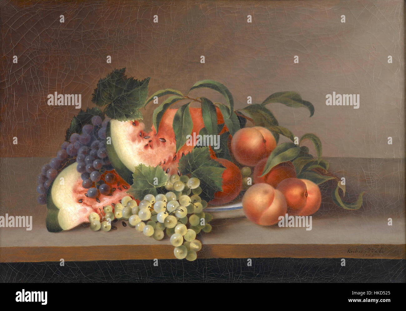 1865, Peale, Rubens, Still Life with Watermelon Banque D'Images