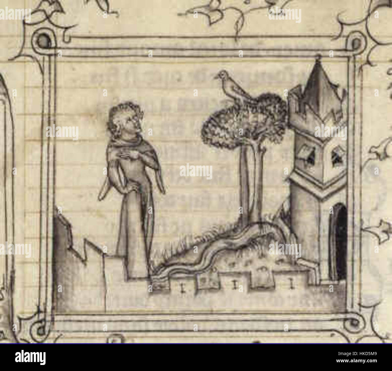 Cette œuvre de Machaut dépeint le thème de l'amour, explorant la profondeur émotionnelle et les idéaux romantiques de l'amour courtois médiéval. La peinture reflète la complexité et l'esthétique de l'époque, mettant en valeur l'interprétation de l'artiste de la romance chevaleresque. Banque D'Images
