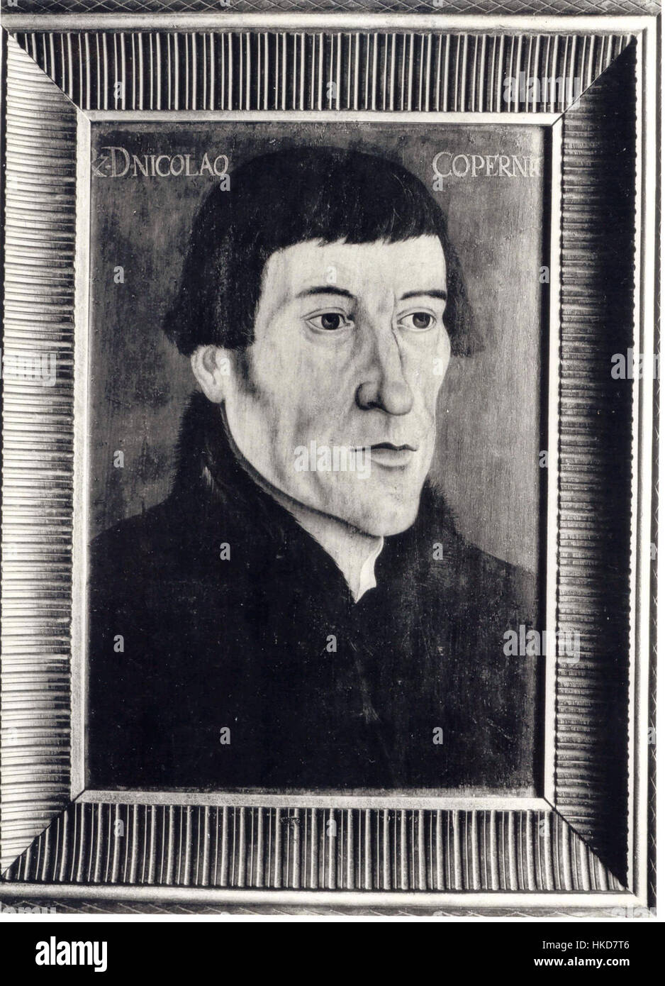 Ce portrait de Nicolas Copernic représente le célèbre astronome polonais qui a formulé la théorie héliocentrique du système solaire. Le travail de Copernic a changé la compréhension de l'astronomie et de l'univers pendant la Renaissance. Banque D'Images