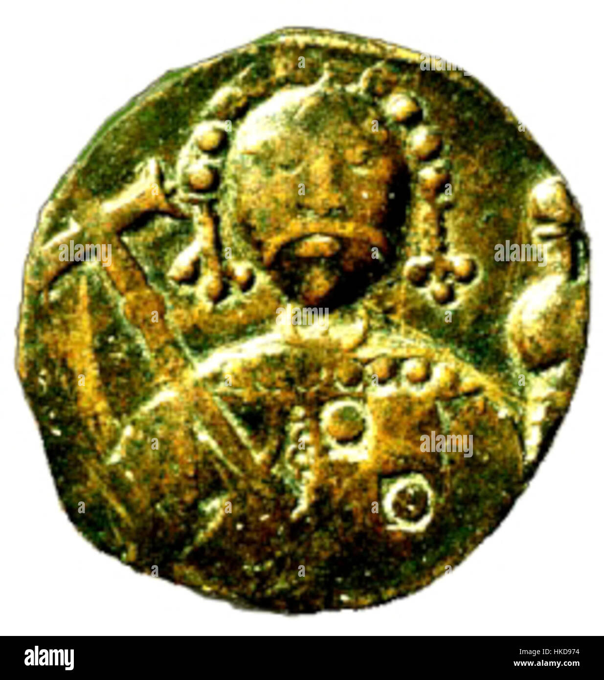 Cette peinture historique de *Robert Guiscard*, noble normand et chef militaire du XIe siècle, présente sa figure imposante en armure traditionnelle. Il est surtout connu pour sa conquête du sud de l'Italie. Banque D'Images