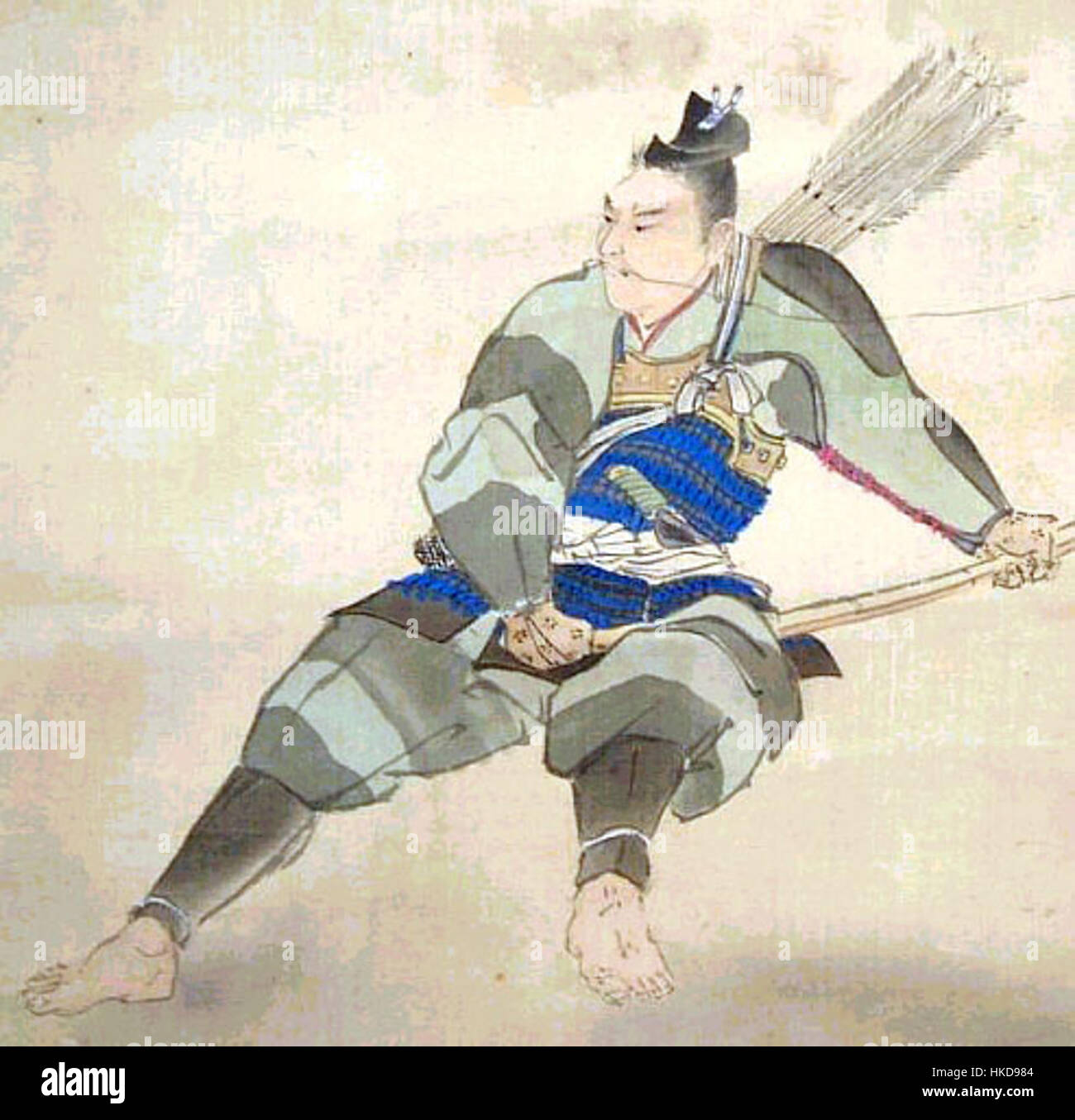 'Kyujutsu12' est une représentation dynamique du tir à l'arc traditionnel japonais, mêlant technique précise et expression artistique. La pièce met en valeur l'art martial ancien de Kyujutsu, en se concentrant sur la forme, la concentration et la grâce de l'archer. Banque D'Images