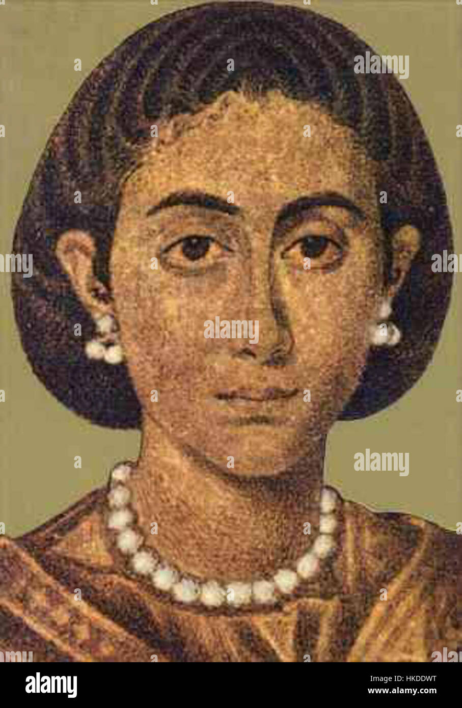 Portrait historique d'Aelia Galla Placidia, l'impératrice romaine, montrant son statut royal et son importance dans l'histoire de l'Empire romain. Banque D'Images