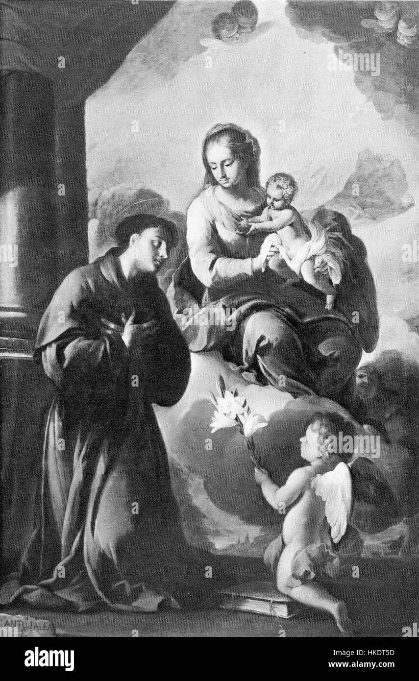 Madonna col bambino e Sant'Antonio da Padova (Antonio Paglia) Banque D'Images