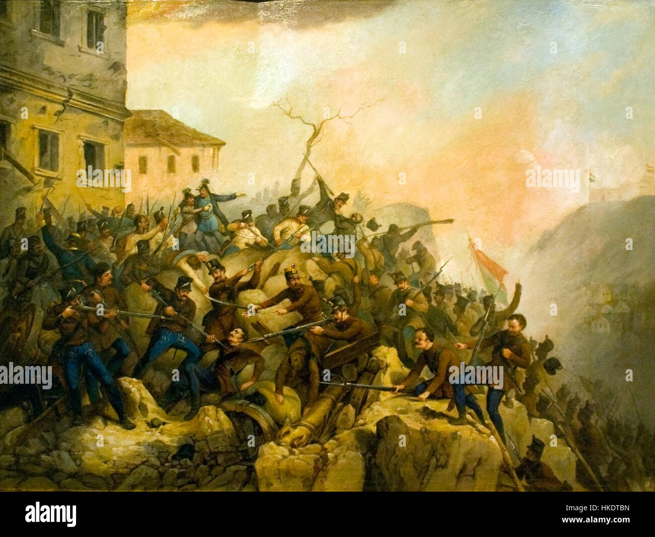 Le siège de Buda est un engagement militaire clé au XVIIe siècle pendant les guerres ottoman-Habsbourg. L'événement a marqué un moment important dans l'histoire militaire européenne alors que les Habsbourg cherchaient à prendre le contrôle de la ville stratégiquement importante de Buda. Banque D'Images