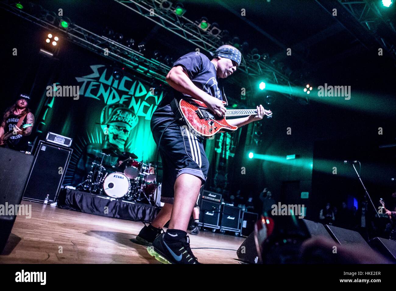 Trezzo sull'Adda, Italie. 27 Jan, 2017. Crossover trash de tendances suicidaires effectue Live Live Club en Trezzo sull'Adda, Italie pour la persistance Tour 2017. Credit : Mairo Cinquetti/Pacific Press/Alamy Live News Banque D'Images