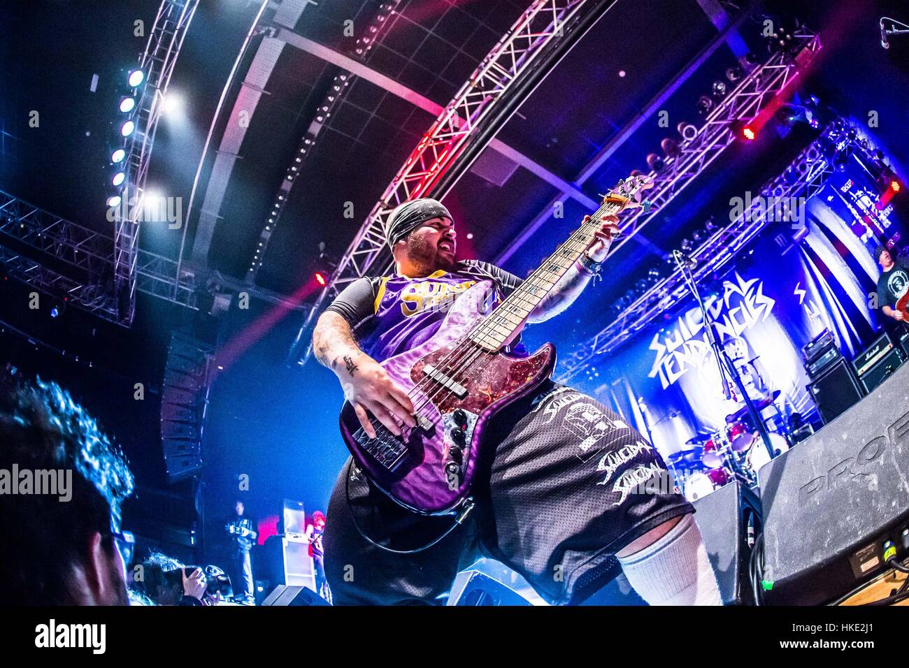 Trezzo sull'Adda, Italie. 27 Jan, 2017. Crossover trash de tendances suicidaires effectue Live Live Club en Trezzo sull'Adda, Italie pour la persistance Tour 2017. Credit : Mairo Cinquetti/Pacific Press/Alamy Live News Banque D'Images