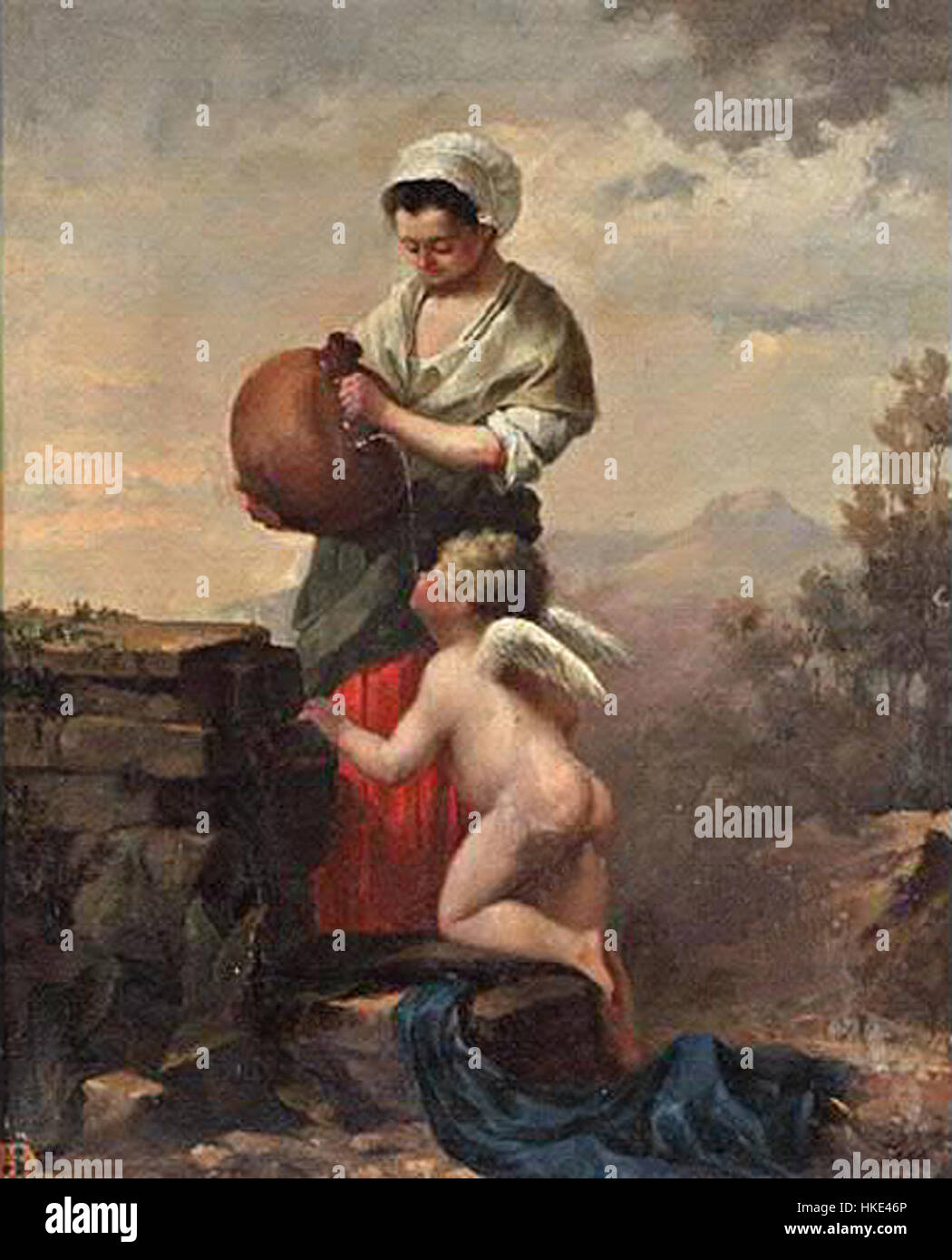 Alchimowicz Hiacynt La fontaine d'Amour 1876 Banque D'Images