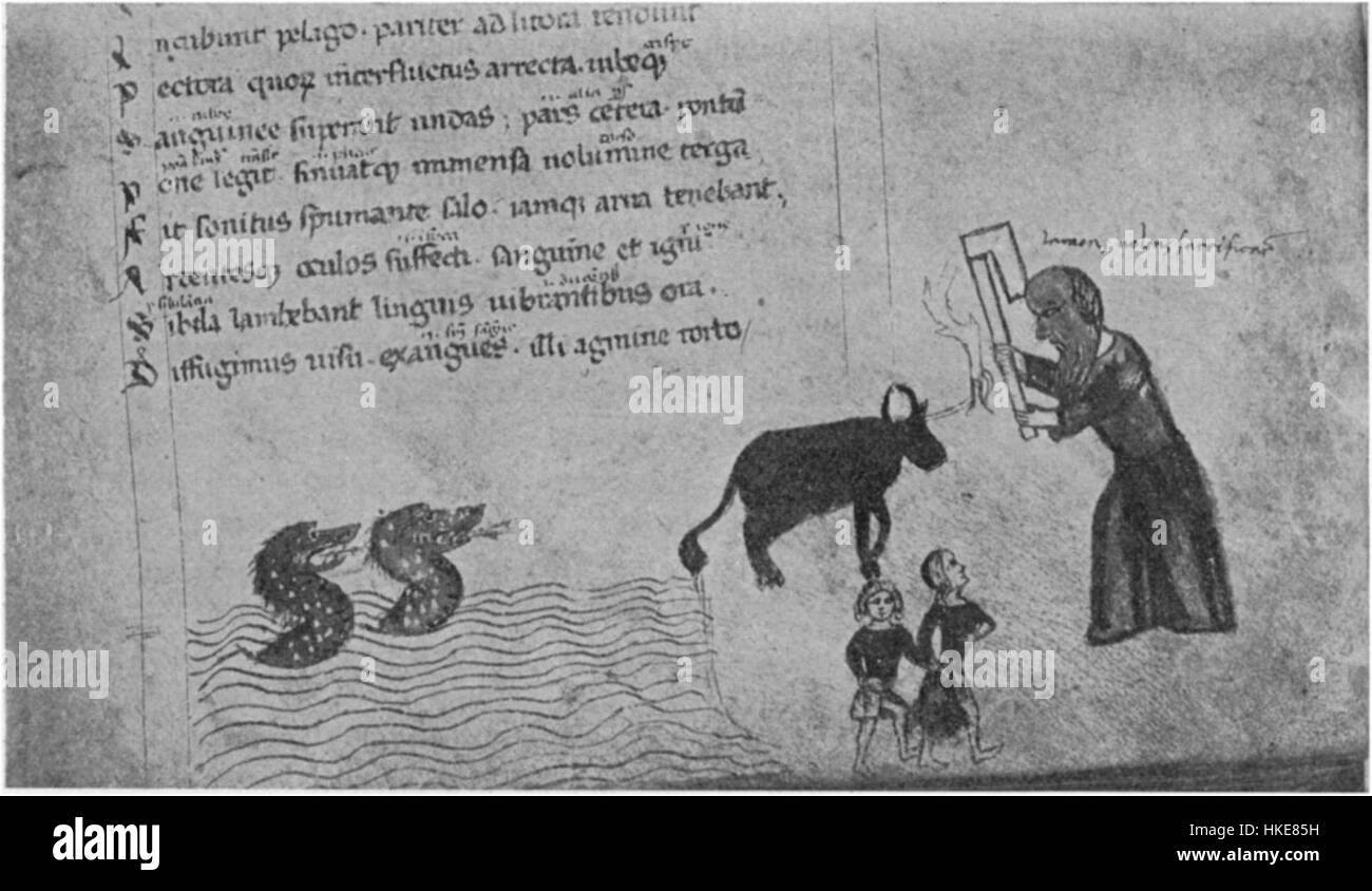Cette miniature du Codex Vaticanus (latin 2761) représente une scène religieuse, mettant en valeur l'art manuscrit médiéval. La miniature détaillée reflète la complexité des manuscrits chrétiens primitifs et médiévales Banque D'Images