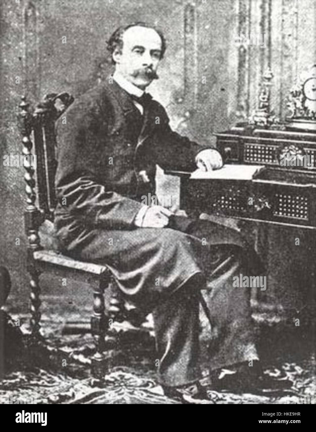 Ce portrait historique du président José Manuel Balmaceda reflète la ressemblance du dirigeant chilien pendant sa présidence à la fin du XIXe siècle. Banque D'Images