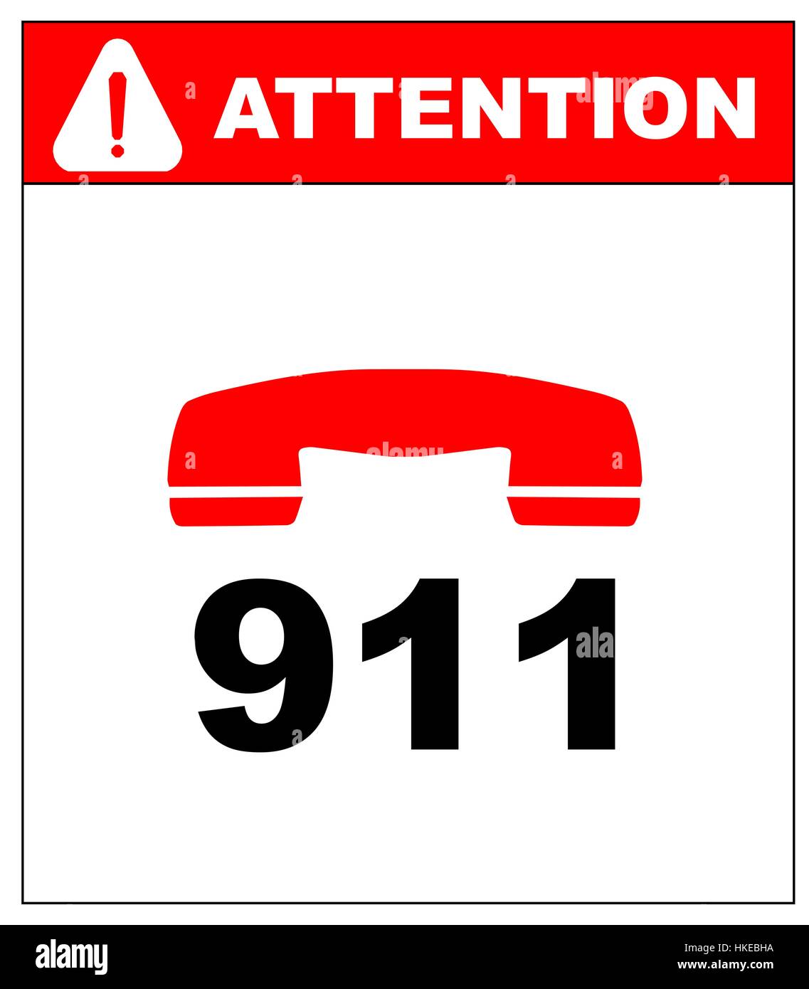 Vecteur. urgence, composez le 911. Illustration de Vecteur