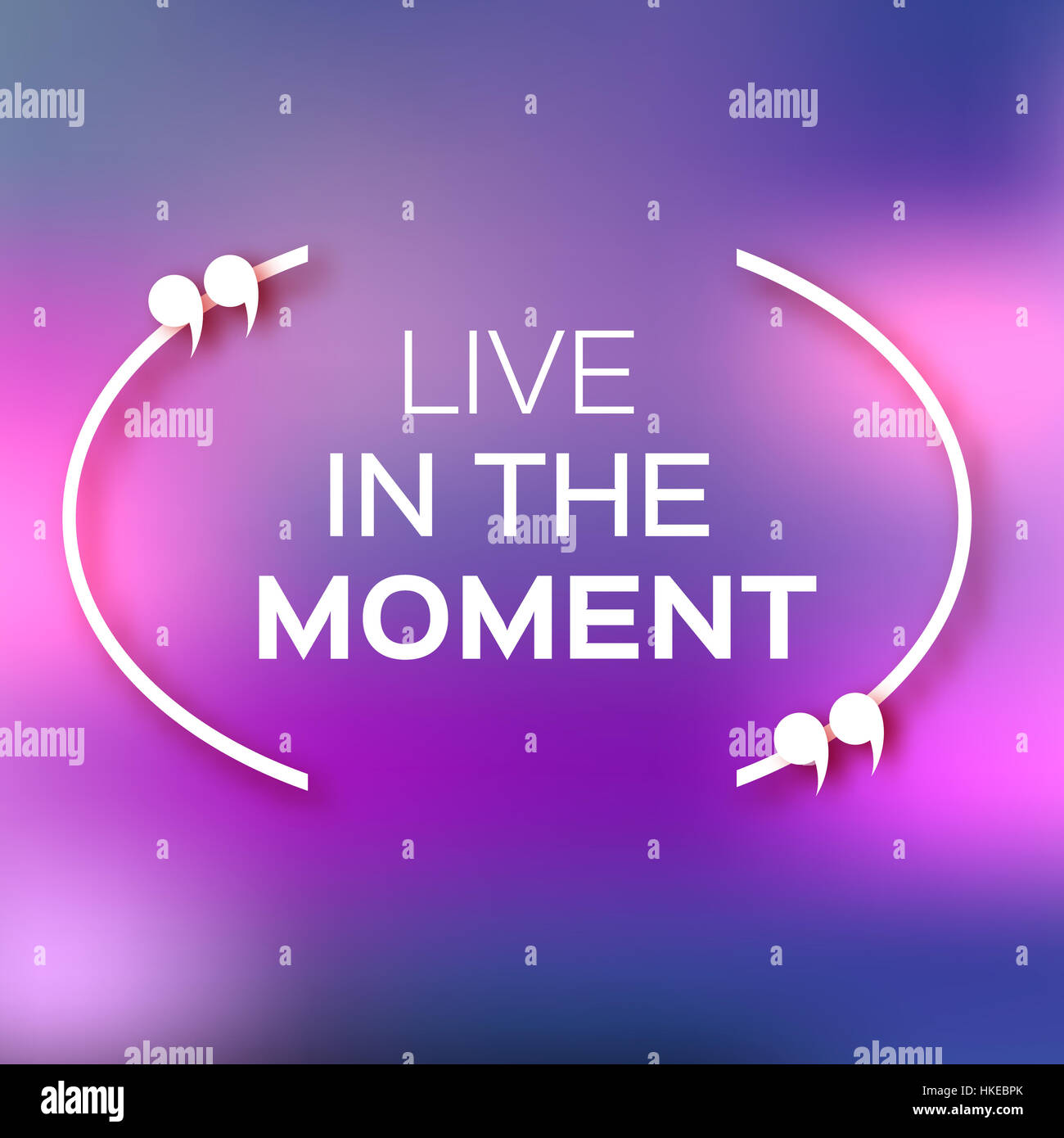 Bulle De Texte D Inspiration Citation Vivre Dans L Instant Present Le Commentaire De Texte Citation De Motivation Photo Stock Alamy