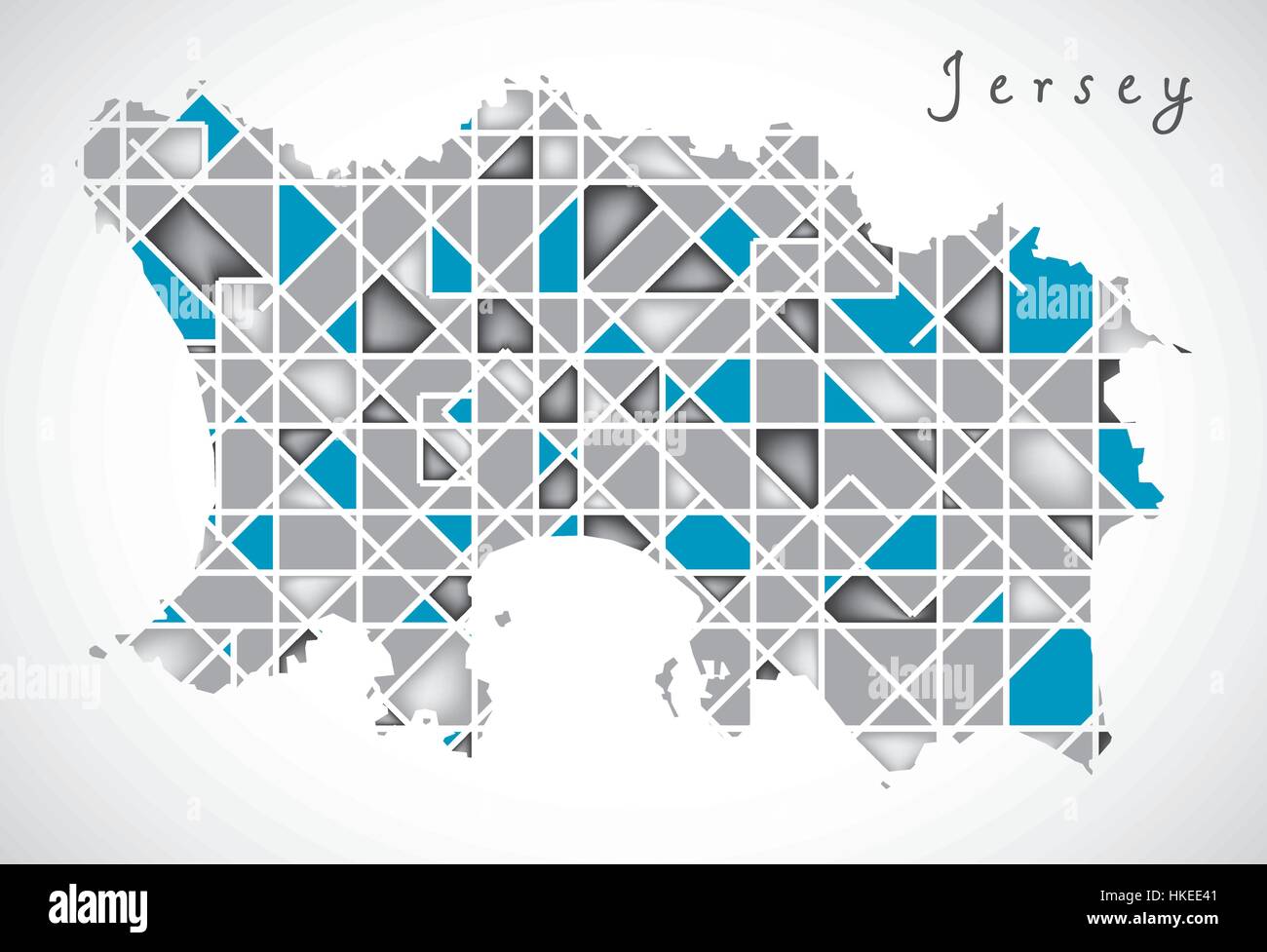 Jersey Map illustration illustrations style Diamant Illustration de Vecteur