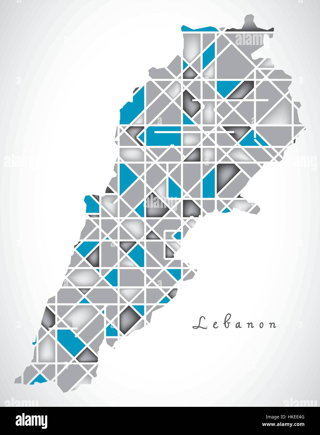 Liban Map illustration illustrations style Diamant Illustration de Vecteur