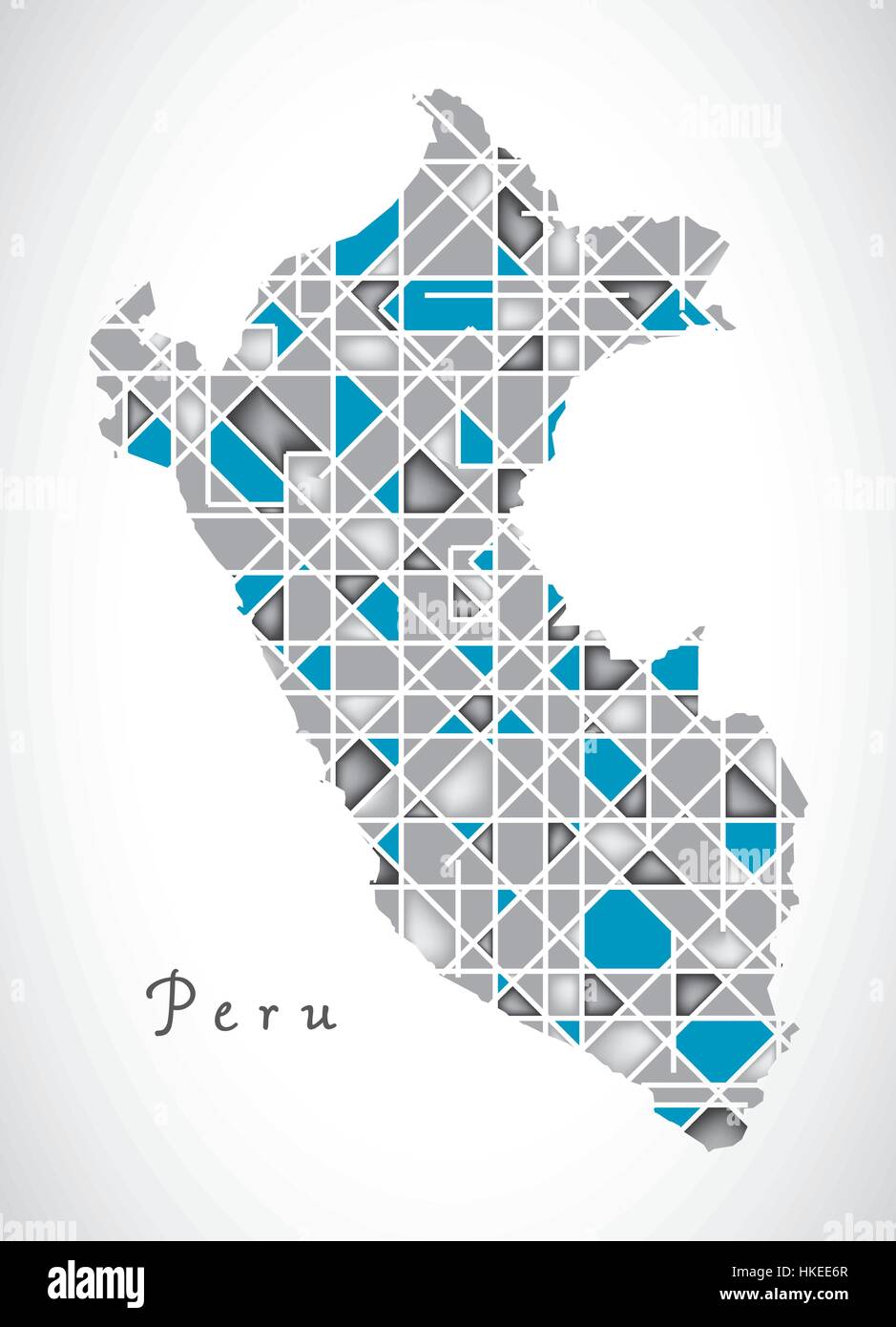 Pérou Map illustration illustrations style Diamant Illustration de Vecteur