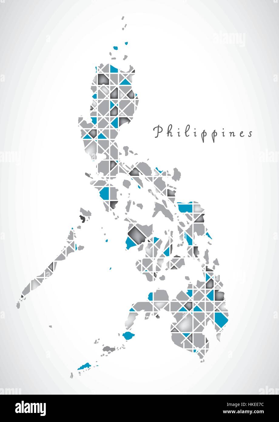 Philippines Map illustration illustrations style Diamant Illustration de Vecteur