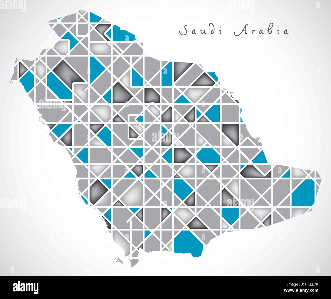 L'Arabie saoudite Map illustration illustrations style Diamant Illustration de Vecteur