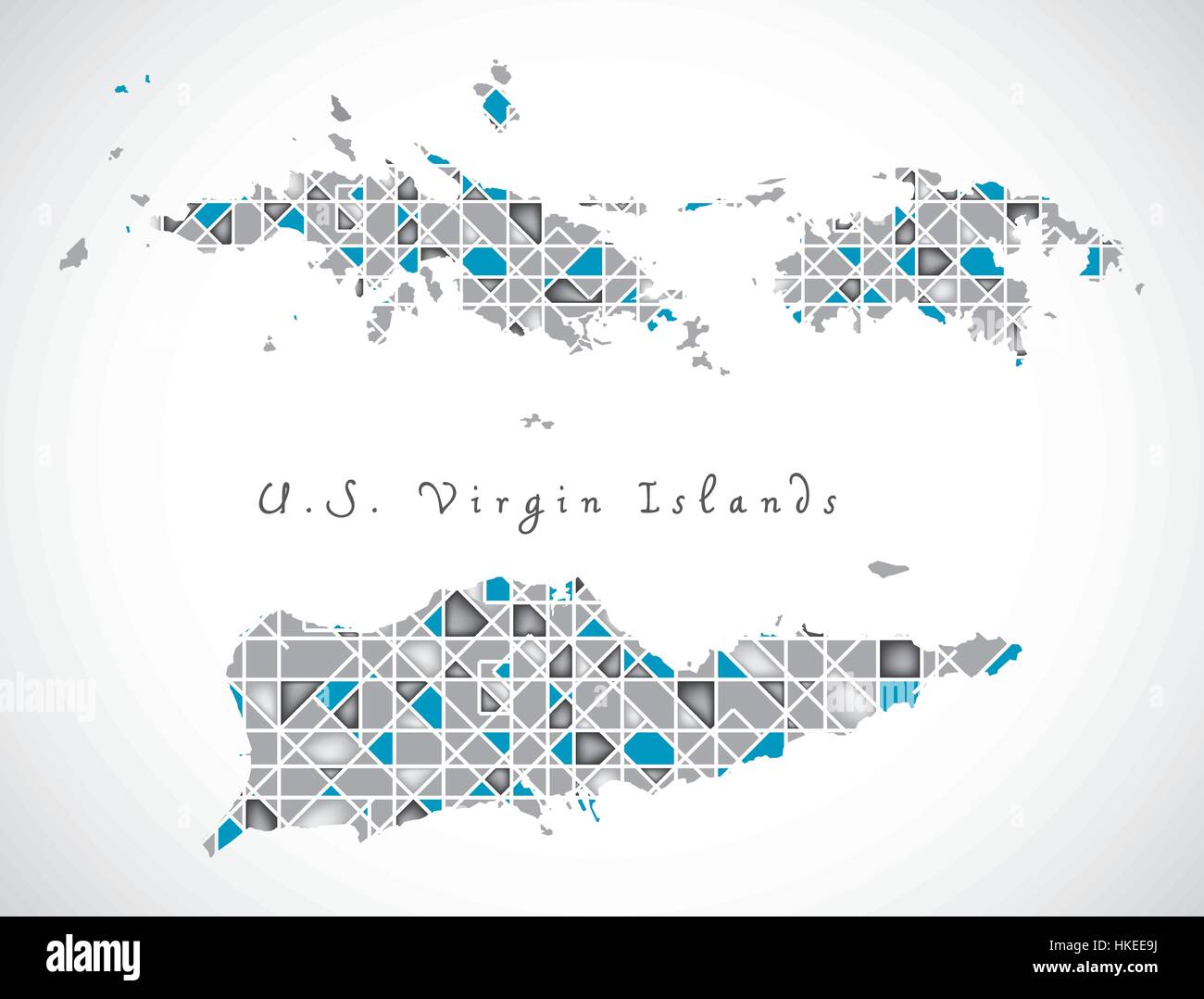 US Virgin Islands Map illustration illustrations style Diamant Illustration de Vecteur