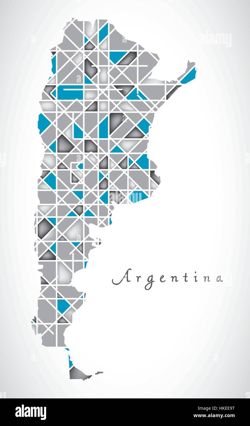 L'Argentine Map illustration illustrations style Diamant Illustration de Vecteur
