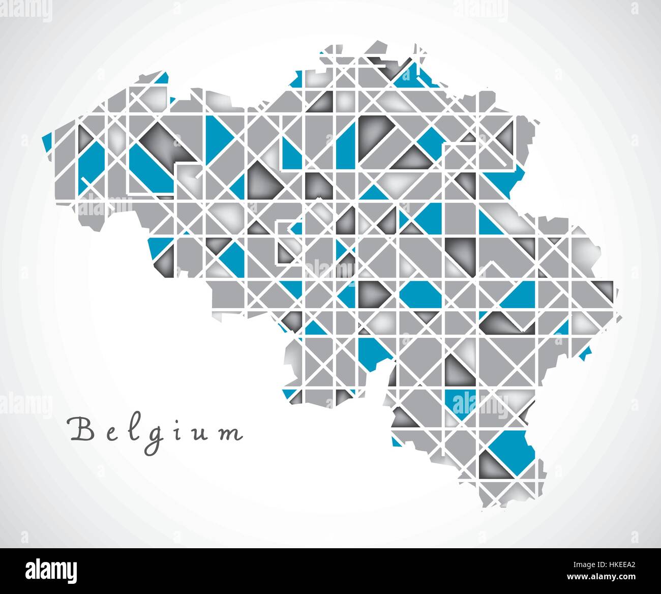 Belgique Map illustration illustrations style Diamant Illustration de Vecteur