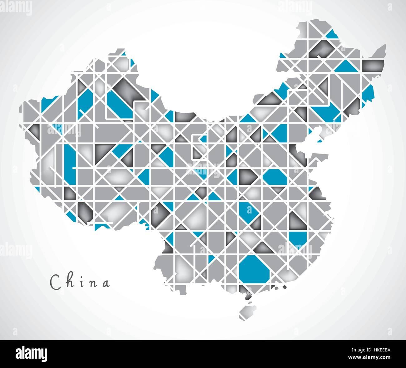 Chine Map style diamant illustration de l'oeuvre Illustration de Vecteur