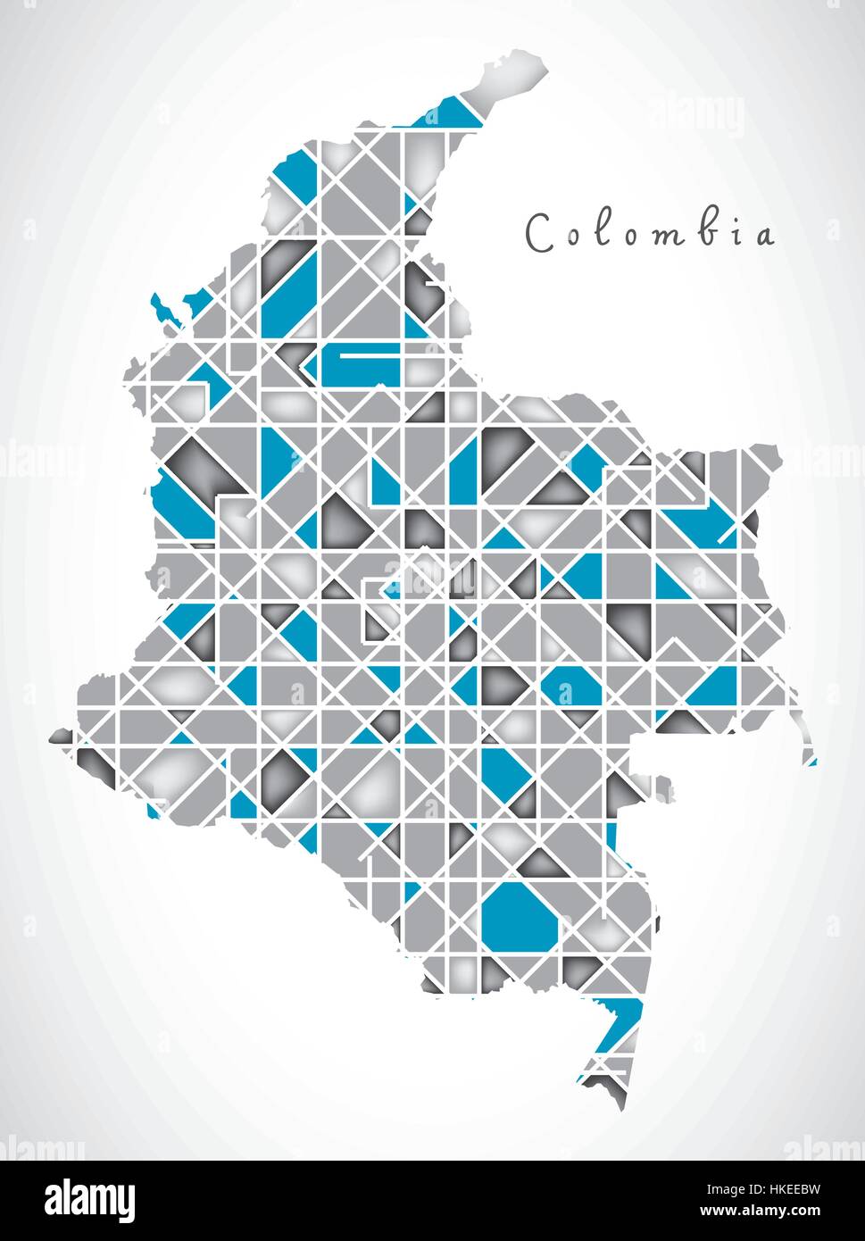 Colombie Map illustration illustrations style Diamant Illustration de Vecteur