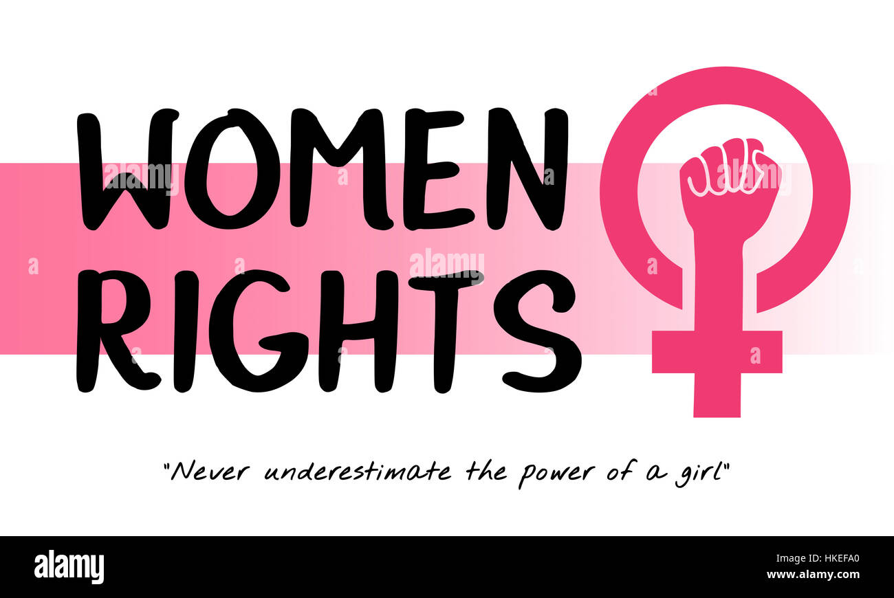 Le féminisme femmes Girl Power Concept de l'égalité des chances Banque D'Images