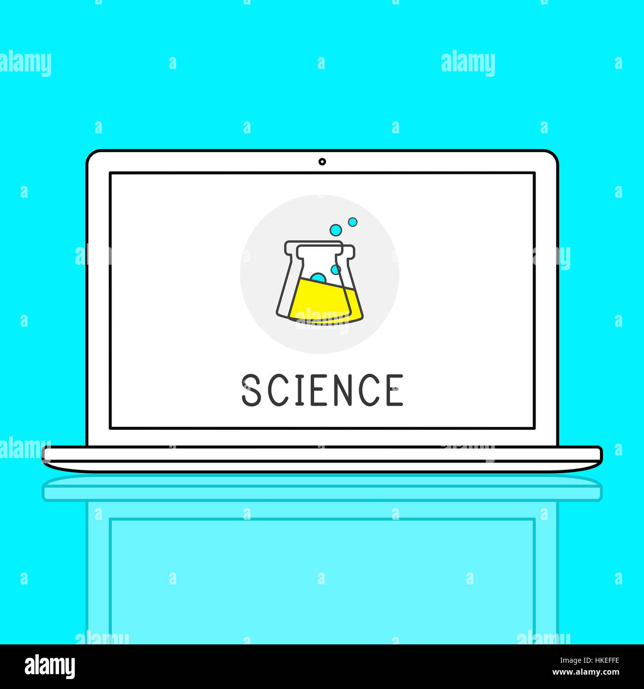 Science Lab Experiment Concept Icône bécher Banque D'Images