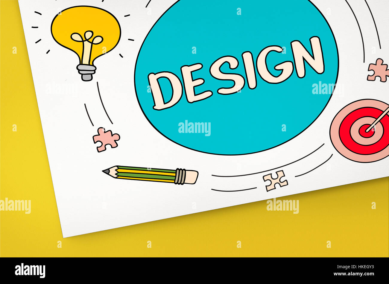 Idées Freash Design Concept créatif Inspirer Banque D'Images