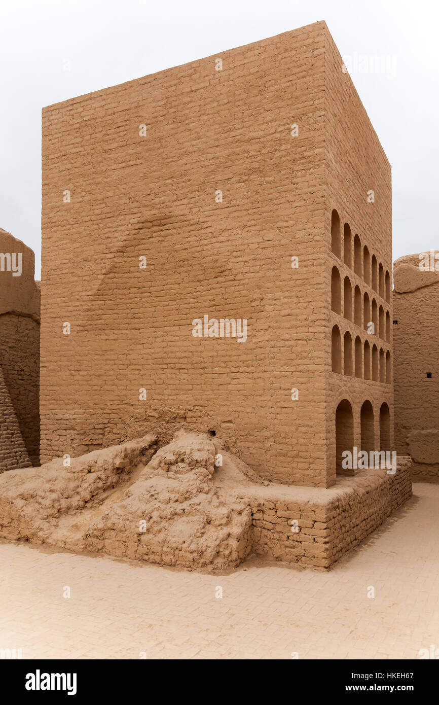 Ruines de Gaochang une ancienne oasis. Région autonome du Xinjiang, Chine. Banque D'Images
