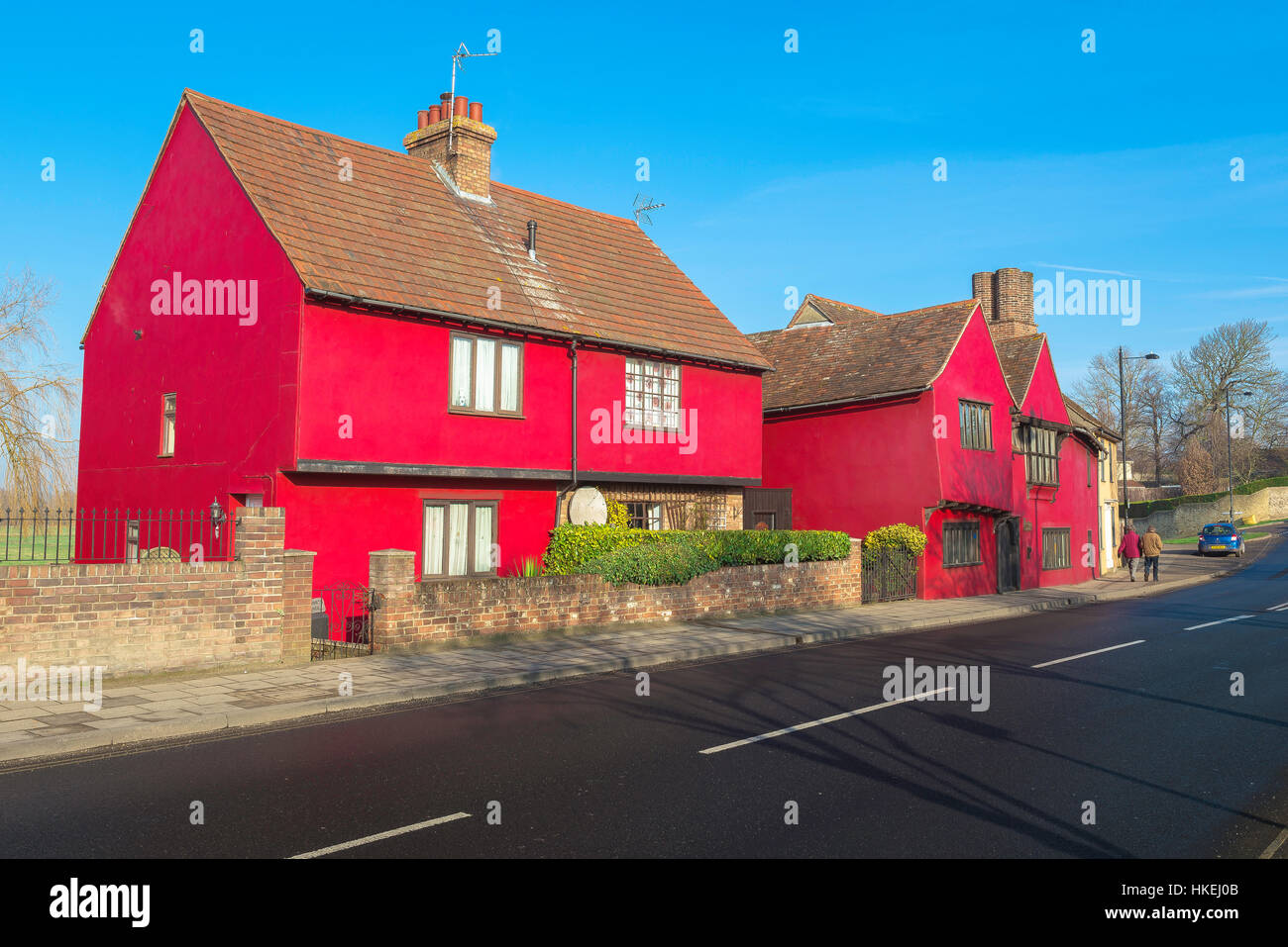 Sudbury Suffolk UK, une maison de ville médiévale colorée de Cross Street Sudbury, Suffolk, district de Babergh, Royaume-Uni Banque D'Images