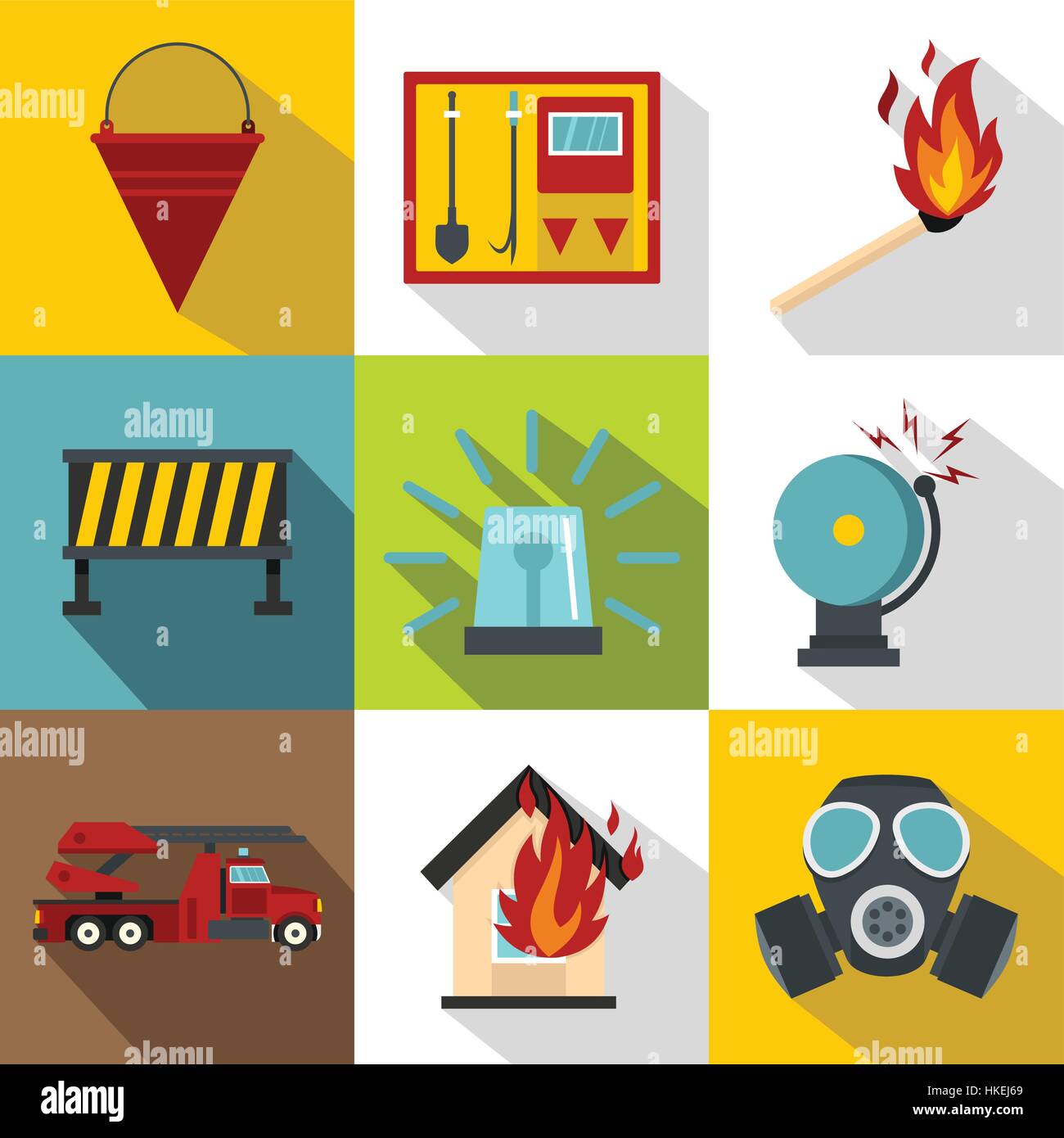 Protection contre les incendies icons set. Télévision illustration de protection contre les incendies 9 icônes vectorielles pour le web Illustration de Vecteur