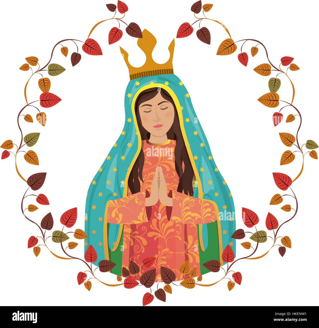 Vierge marie vierge de guadalupe statue religieuse symbole la vierge