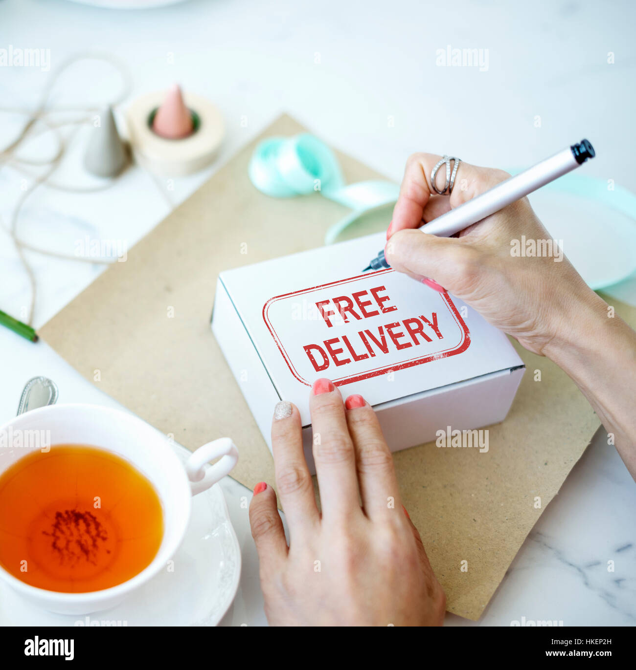 L'expédition dans le monde entier Concept Grpahic Livraison Express Banque D'Images