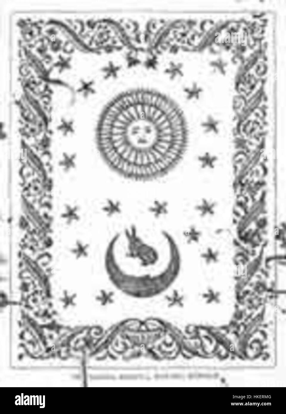 Le drapeau royal du Sri Lanka est un artefact historique important. Cette peinture ou ce dessin dépeint la conception traditionnelle du drapeau royal, qui est un symbole important de la monarchie et du patrimoine du Sri Lanka. L'œuvre reflète un mélange de styles culturels et artistiques, avec un accent sur les détails complexes et le symbolisme royal. Banque D'Images