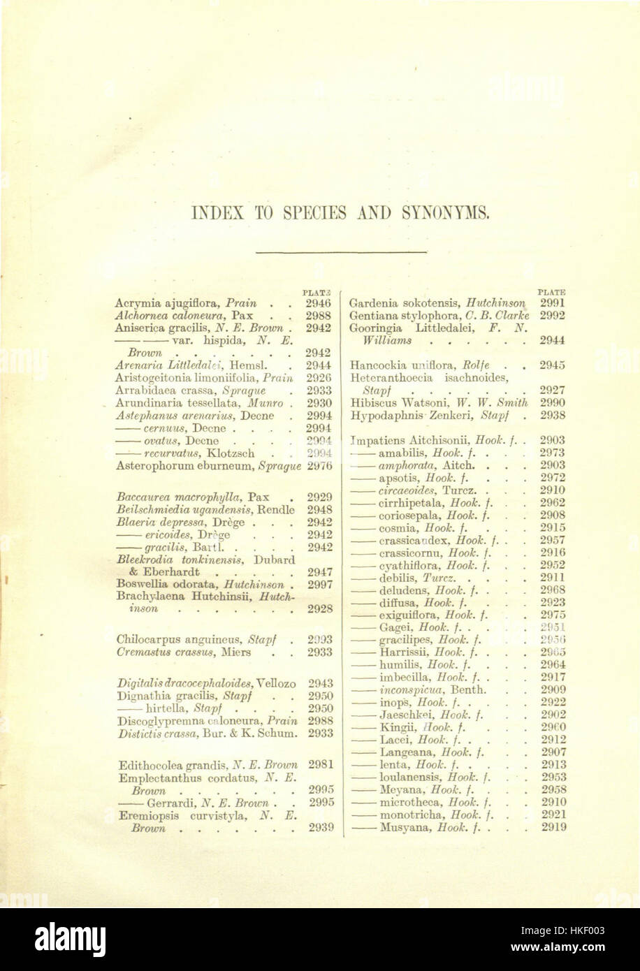 Une page tirée du volume 30 (1913) de Hooker 'icones Plantarum', cataloguant les espèces végétales avec des illustrations botaniques détaillées et une précision scientifique. Banque D'Images