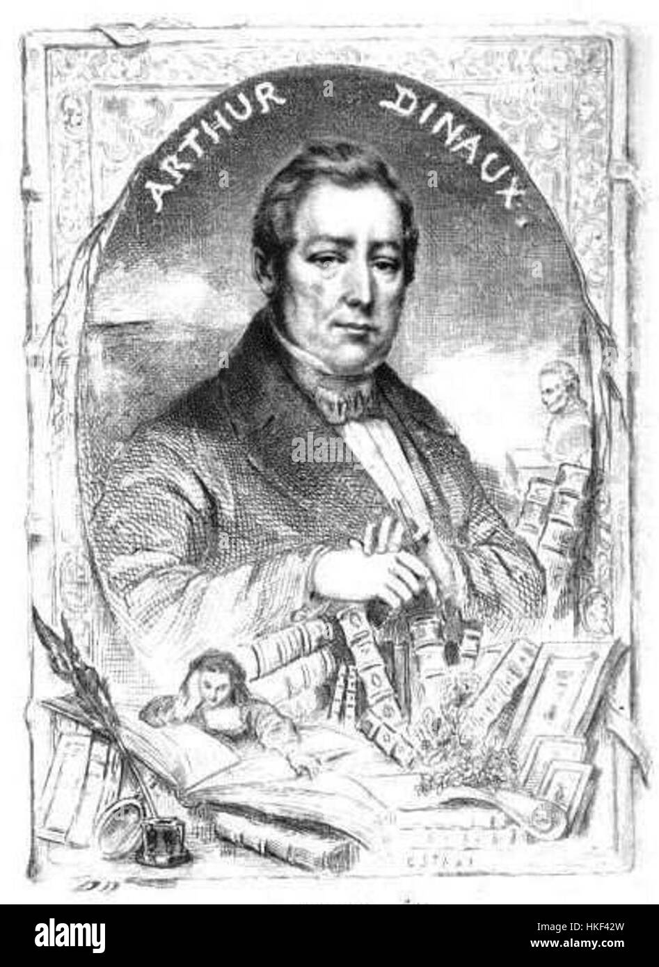 Arthur Dinaux est un artiste français connu pour ses œuvres au XIXe siècle. Ses peintures représentent souvent des événements historiques ou des portraits, reflétant son engagement profond avec les sujets historiques. Banque D'Images