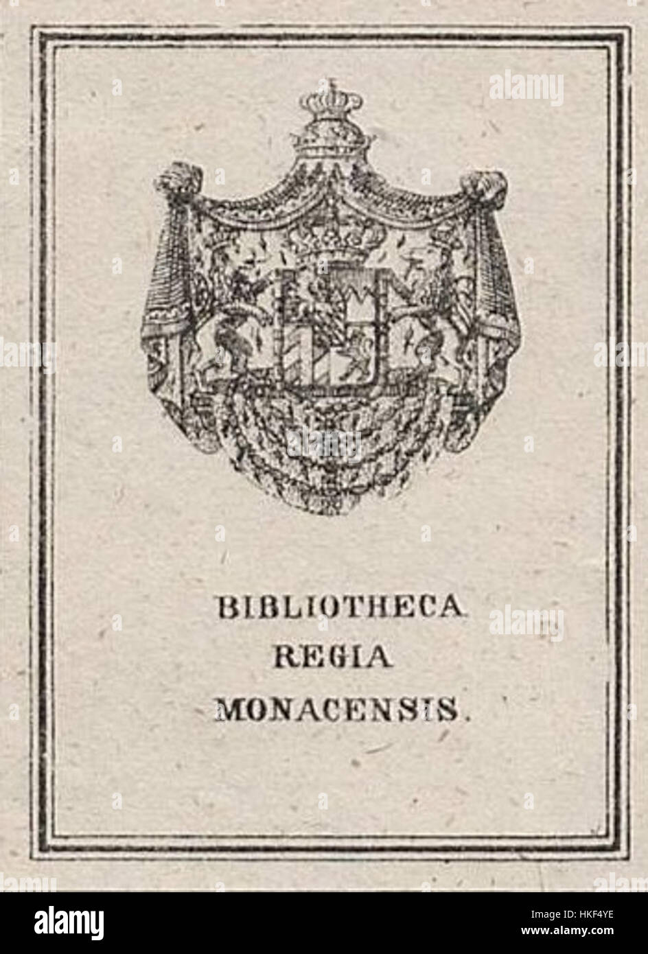Un tirage ex-libris de Munich, avec une œuvre conçue pour marquer la propriété des livres, une tradition commune dans les bibliothèques et les collectionneurs. Banque D'Images Un tirage ex-libris de Munich, avec une œuvre conçue pour marquer la propriété des livres, une tradition commune dans les bibliothèques et les collectionneurs. Banque D'Images