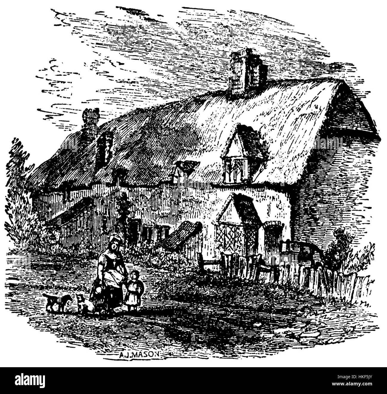 Mother Shipton's House, situé à Knaresborough, en Angleterre, est un site historique associé à la légendaire prophétesse Mother Shipton. La maison a été préservée comme attraction touristique, reflétant l'architecture anglaise du XVIIe siècle. Banque D'Images