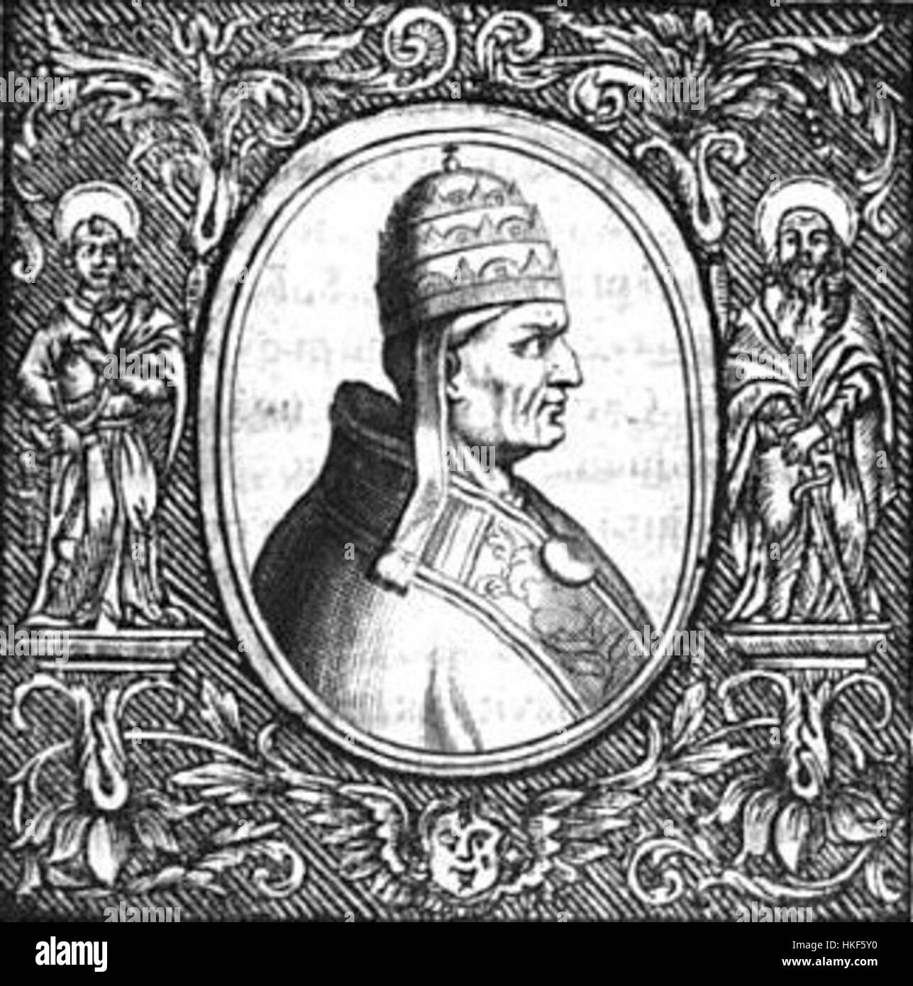 'Gregorio 9' est une œuvre d'art historique, reflétant le contexte religieux et politique du pape Grégoire IX. la pièce capture sa figure avec des références symboliques à son rôle papal et à son influence sur l'Europe médiévale. Banque D'Images