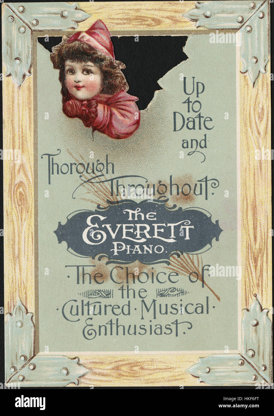 Jusqu'à ce jour et approfondie tout au long. Le Everett piano. Le choix de l'amateur de musique de culture. Banque D'Images