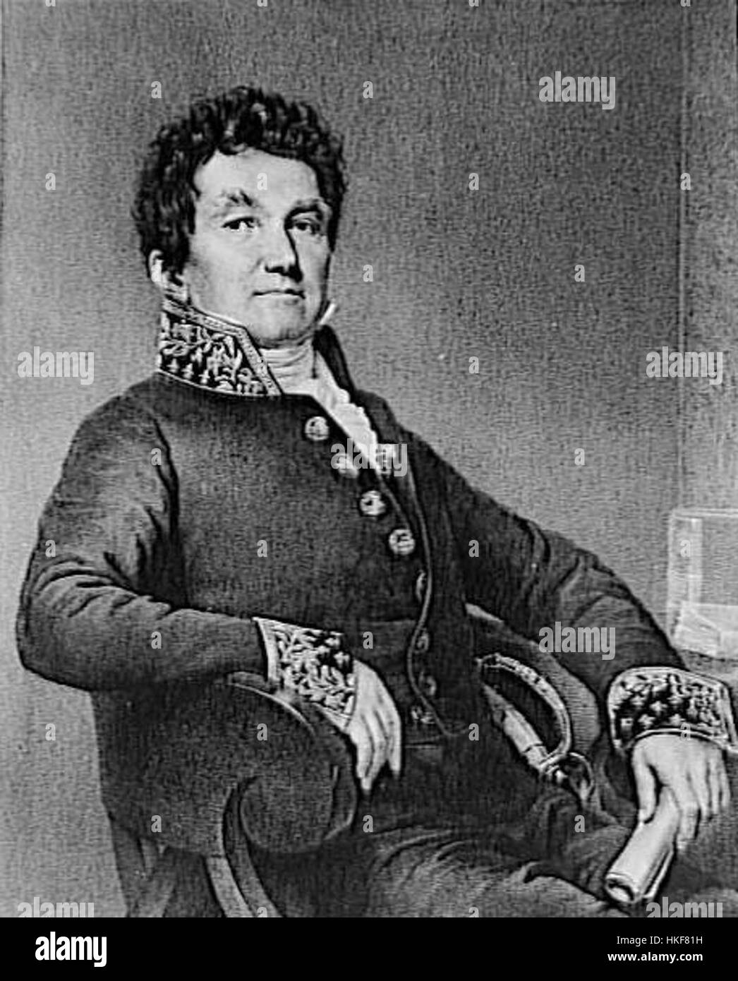 Jean Denis, comte Lanjuinais (1753-1827), fut une figure importante de la politique française pendant la période révolutionnaire. Ce tableau commémore sa contribution à l'histoire de France. Banque D'Images