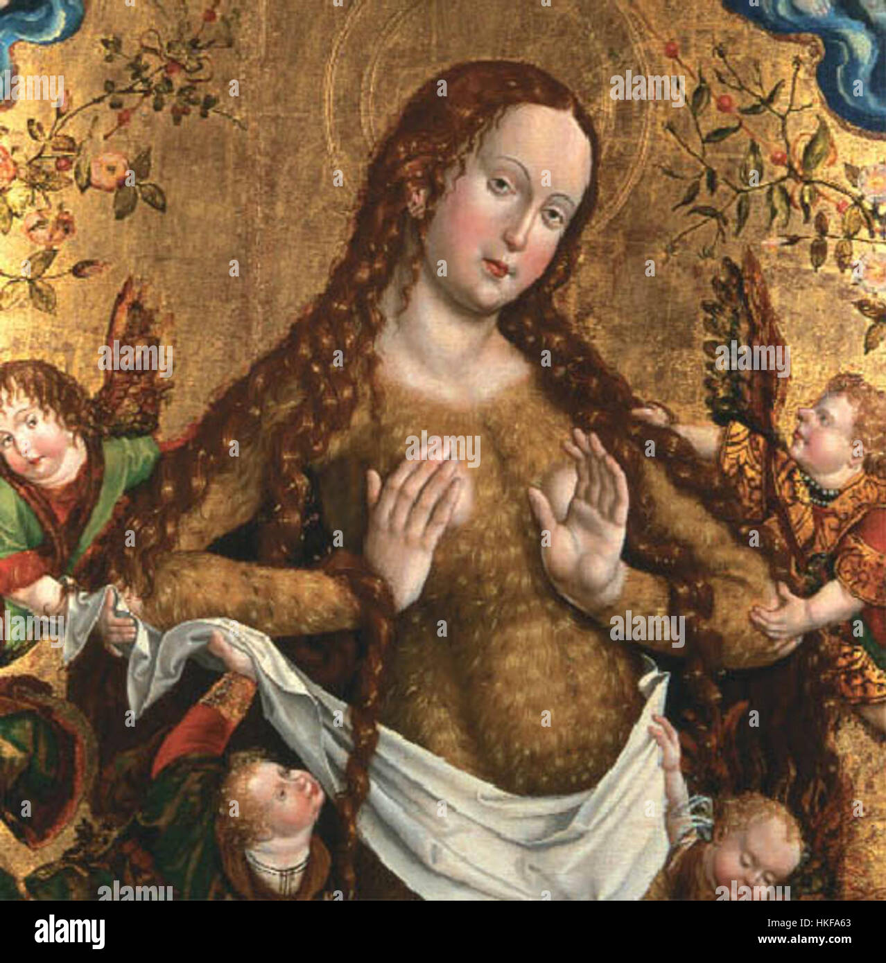 'Mary Magdalene 01' est une peinture à l'huile représentant la figure biblique de Marie Magdalene, capturée dans un moment de réflexion ou d'émotion. La pièce la dépeint comme une figure clé de l'histoire religieuse avec beaucoup de détails et de profondeur. Banque D'Images